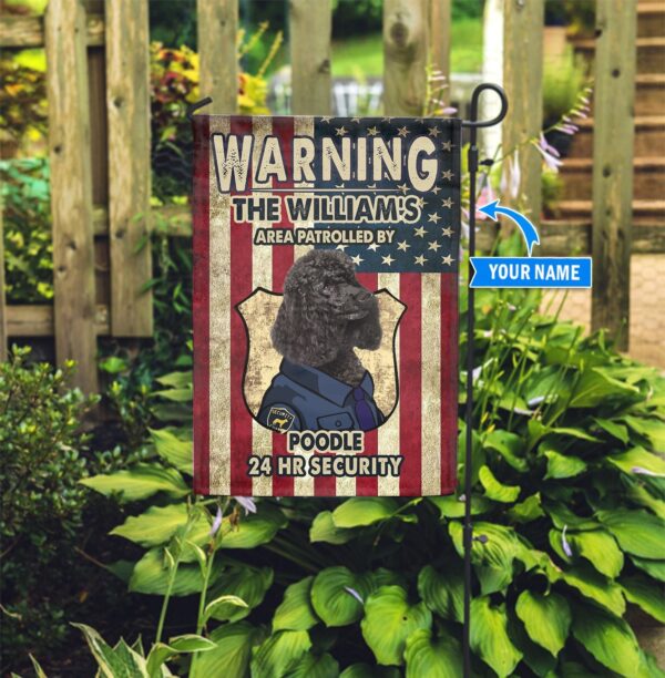 Patrolled By Poodle Personalized Flag – Personalized Dog Garden Flags – Dog Flags Outdoor