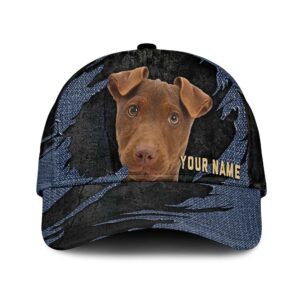 Patterdale Terrier Jean Background Custom Name Cap Classic Baseball Cap All Over Print Gift For Dog Lovers 1 pxxwd9