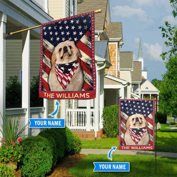 Pekingese Personalized Flag – Custom Dog Flags – Dog Lovers Gifts for Him or Her
