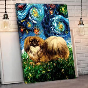 Pekingese Poster Matte Canvas Dog Canvas Art Poster To Print Gift For Dog Lovers 2