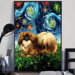 Pekingese Poster Matte Canvas Dog Canvas Art Poster To Print Gift For Dog Lovers 3