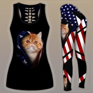 Persian Cat American Flag All Over…