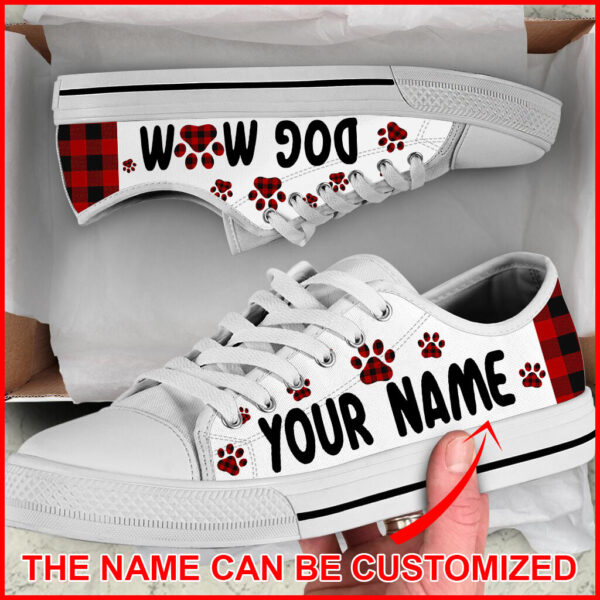 Personalized Dog Mom Paid Dog Paw Caro Low Top Sneaker – Sneaker For Dog Walking – Best Shoes For Dog Lover Malalan