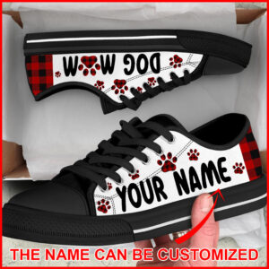 Personalized Dog Mom Paid Dog Paw Caro Low Top Sneaker Sneaker For Dog Walking Best Shoes For Dog Lover Malalan 2