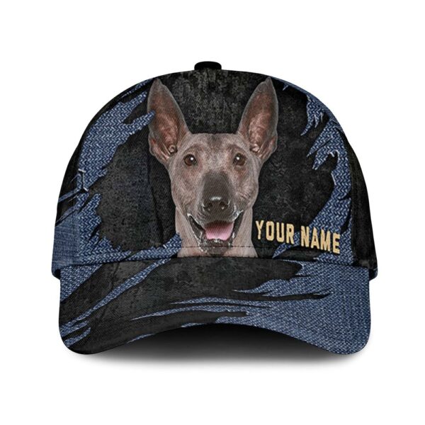Peruvian Inca Orchid Jean Background Custom Name & Photo Dog Cap – Classic Baseball Cap All Over Print – Gift For Dog Lovers