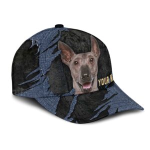 Peruvian Inca Orchid Jean Background Custom Name Cap Classic Baseball Cap All Over Print Gift For Dog Lovers 2 rgkh96