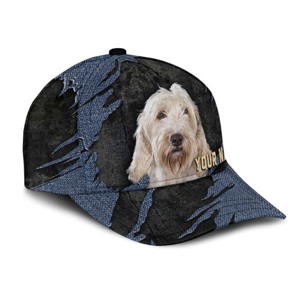 Petit Basset Griffon Vendéen Jean Background Custom Name & Photo Dog Cap – Classic Baseball Cap All Over Print – Gift For Dog Lovers