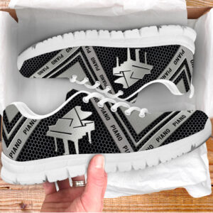 Piano Geometric Texture Shoes Music Sneaker Walking Shoes Best Gift For Music Lovers Shoes Gift For Adults 1