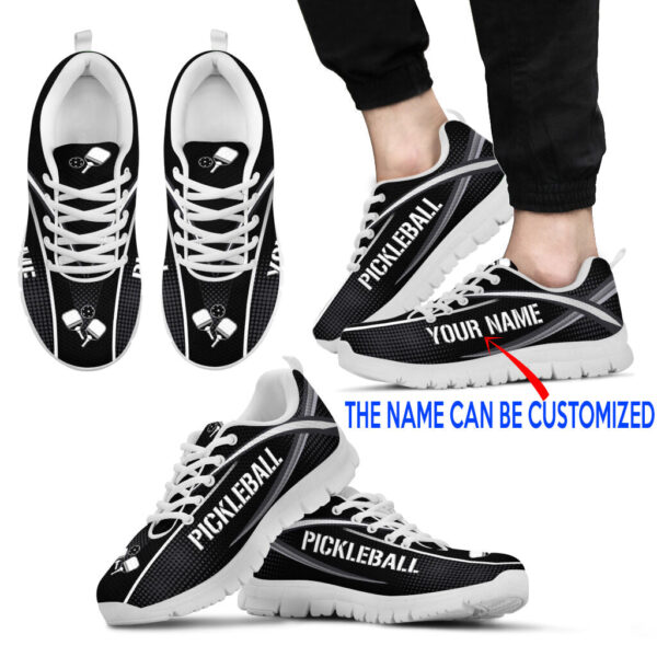 Pickleball Your Name Dynamic Personalized Custom White Sneaker Fashion Sneaker For Men And Women Comfortable Walking Running Lightweight Casual Shoes