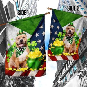 Pit Bull Happy St Patrick s Day Garden Flag Best Outdoor Decor Ideas St Patrick s Day Gifts 4