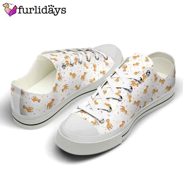 Pit Bull Hearts Pattern Low Top Shoes  – Happy International Dog Day Canvas Sneaker – Owners Gift Dog Breeders