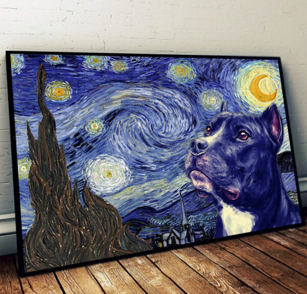 Pit Bull Poster & Matte Canvas – Dog Wall Art Prints – Painting On Canvas