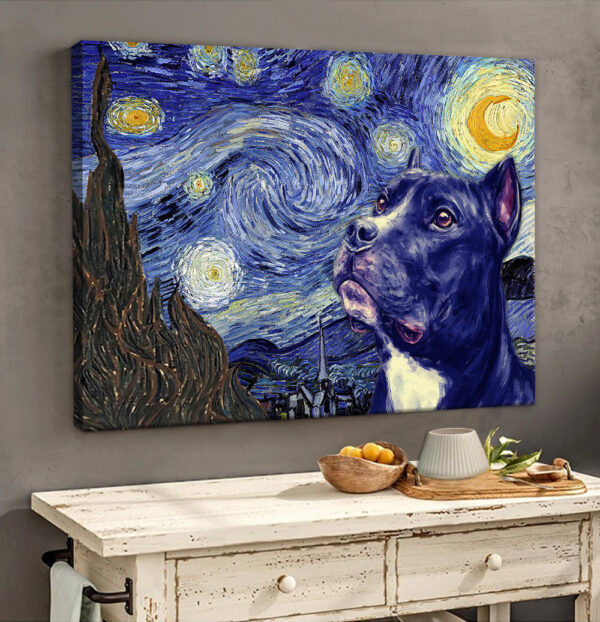 Pit Bull Poster & Matte Canvas – Dog Wall Art Prints – Painting On Canvas