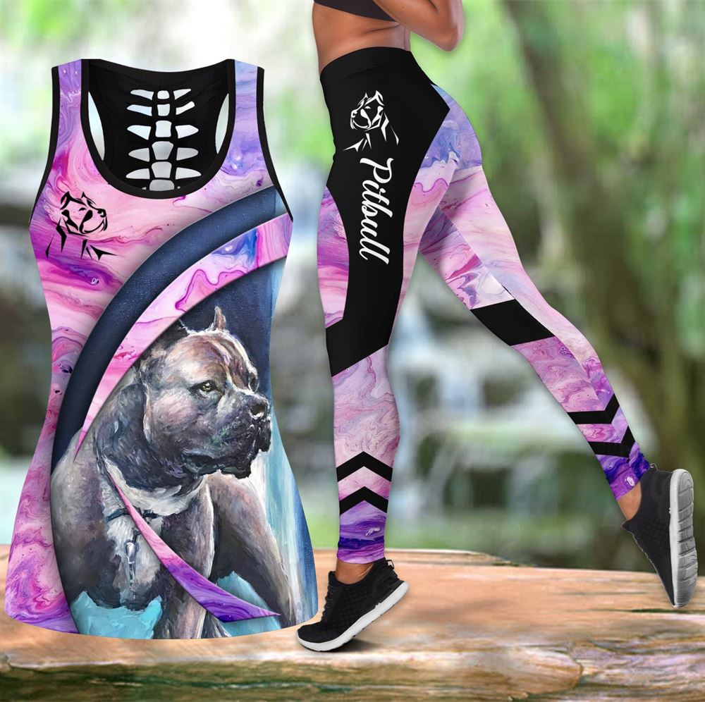 She Also Needs Her Shih Tzu Dog Combo Leggings And Hollow Tank Top