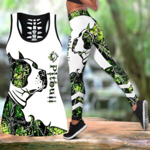 Pitbull Green Tattoos Combo Leggings And Hollow Tank Top Workout Sets For Women Gift For Dog Lovers 1 ro5gs0