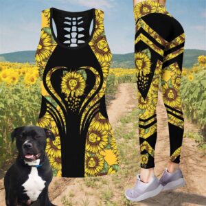Pitbull In Sunflower Combo Leggings And…