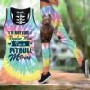 Pitbull Mom Colorful Combo Leggings And Hollow Tank Top – Workout Sets For Women – Gift For Dog Lovers