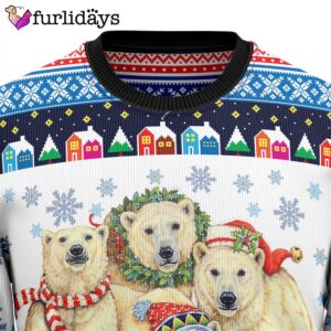 Polar Bears Christmas Ugly Christmas Sweater Gift For Pet Lovers Unisex Crewneck Sweater 5