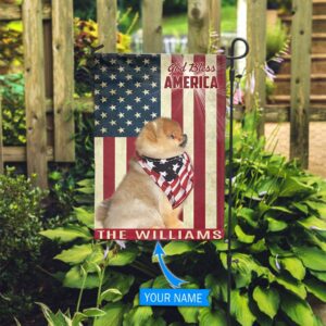 Pomeranian God Bless America Personalized Flag Custom Dog Flags Dog Lovers Gifts for Him or Her 2