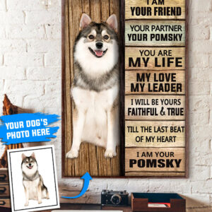 Pomsky Personalized Poster Canvas Dog Canvas Wall Art Dog Lovers Gifts For Him Or Her 1