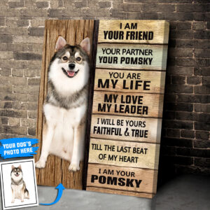Pomsky Personalized Poster Canvas Dog Canvas Wall Art Dog Lovers Gifts For Him Or Her 2