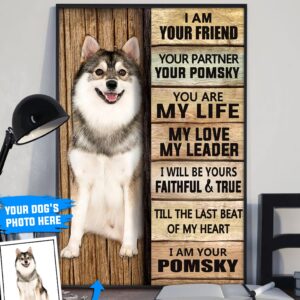 Pomsky Personalized Poster Canvas Dog Canvas Wall Art Dog Lovers Gifts For Him Or Her 3