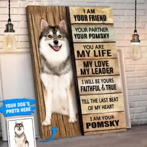Pomsky Personalized Poster Canvas Dog Canvas Wall Art Dog Lovers Gifts For Him Or Her 4