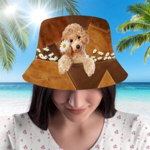 Poodle Bucket Hat Hats To Walk With Your Beloved Dog Gift For Dog Loving Friends 2 nagcgx