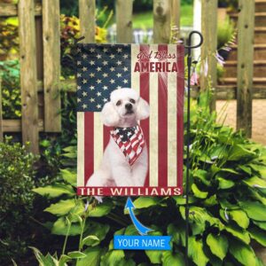 Poodle God Bless America Personalized Flag Custom Dog Flags Dog Lovers Gifts for Him or Her 2