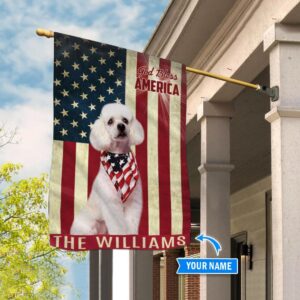 Poodle God Bless America Personalized Flag Custom Dog Flags Dog Lovers Gifts for Him or Her 3