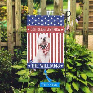 Poodle God Bless America Personalized Flag Personalized Dog Garden Flags Dog Flags Outdoor 3