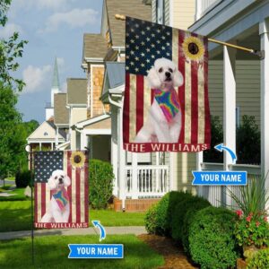 Poodle Hippie Personalized Flag Custom Dog Flags Dog Lovers Gifts for Him or Her 1