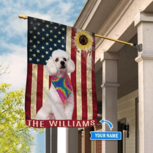 Poodle Hippie Personalized Flag Custom Dog Flags Dog Lovers Gifts for Him or Her 3