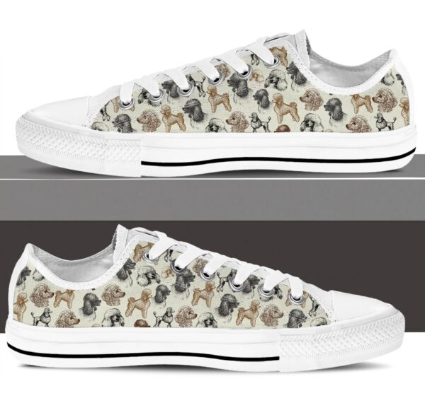 Poodle Low Top Shoes – Sneaker For Dog Walking – Lowtop Casual Shoes Gift For Adults