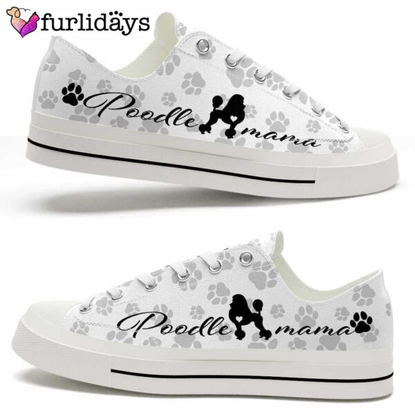 Poodle Paws Pattern Low Top Shoes  – Happy International Dog Day Canvas Sneaker – Owners Gift Dog Breeders