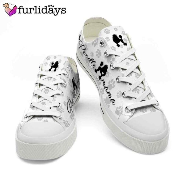 Poodle Paws Pattern Low Top Shoes  – Happy International Dog Day Canvas Sneaker – Owners Gift Dog Breeders