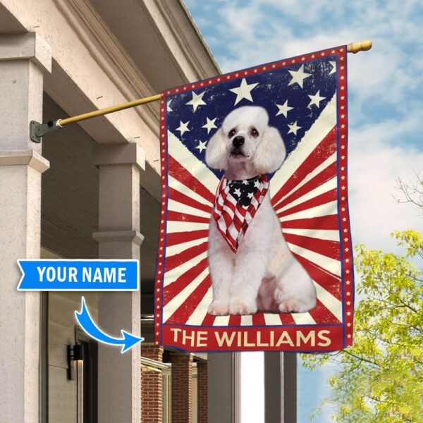 Poodle Personalized Flag – Custom Dog Flags – Dog Lovers Gifts for Him or Her