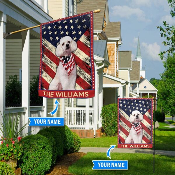 Poodle Personalized Garden Flag – Custom Dog Flags – Dog Lovers Gifts for Him or Her
