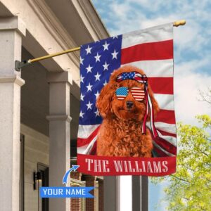 Poodle Personalized House Flag – Garden…