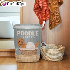 Poodle Wash And Dry Laundry Basket Dog Laundry Basket Christmas Gift For Her Home Decor 1