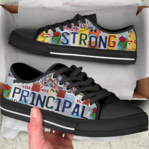 Principal Strong License Plates Low Top Shoes Best Gift For Teacher School Shoes Malalan 2