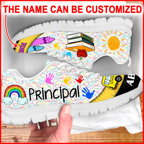 Principal Teacher Shoes Bus Ruler Sneaker Walking Shoes – Personalized Custom – Best Shoes For Teacher