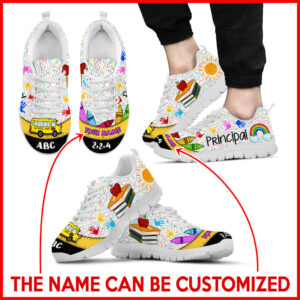 Principal Teacher Shoes Bus Ruler Sneaker Walking Shoes Personalized Custom Best Shoes For Teacher 2