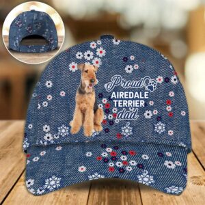 Proud Airedale Terrier Dad Caps –…