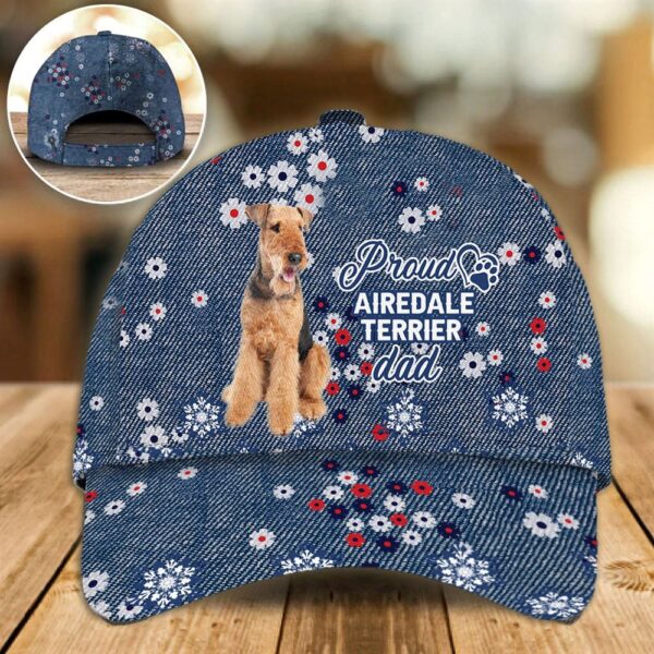 Proud Airedale Terrier Dad Caps – Caps For Dog Lovers – Gifts Dog Hats For Relatives