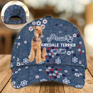 Proud Airedale Terrier Mom Caps –…