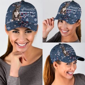 Proud American Bully Dog Mom Caps Hats For Walking With Pets Dog Caps Gifts For Friends 2 zw3dbh
