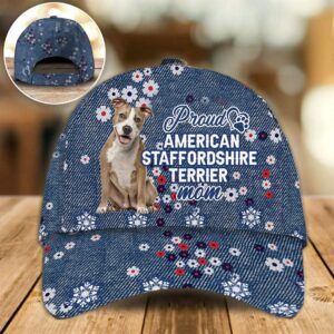 Proud American Staffordshire Terrier Mom Caps…