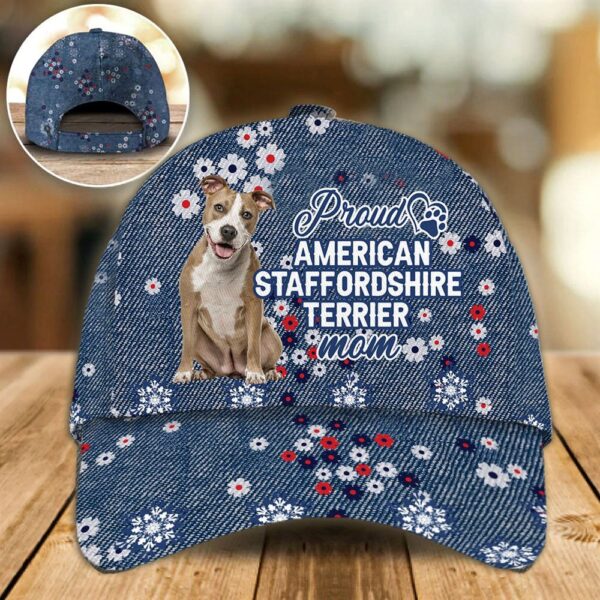 Proud American Staffordshire Terrier Mom Caps – Hats For Walking With Pets – Dog Caps Gifts For Friends