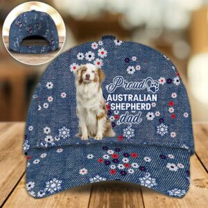 Proud Australian Shepherd Dad Caps Hat For Going Out With Pets Gifts Dog Hats For Friends 1 lanjm2